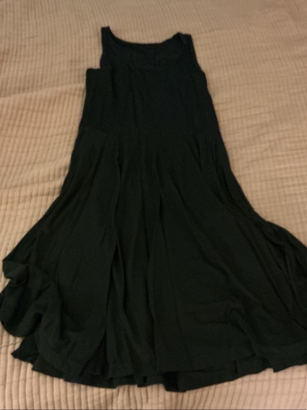 Black Sleeveless dress with Flared Silhouette